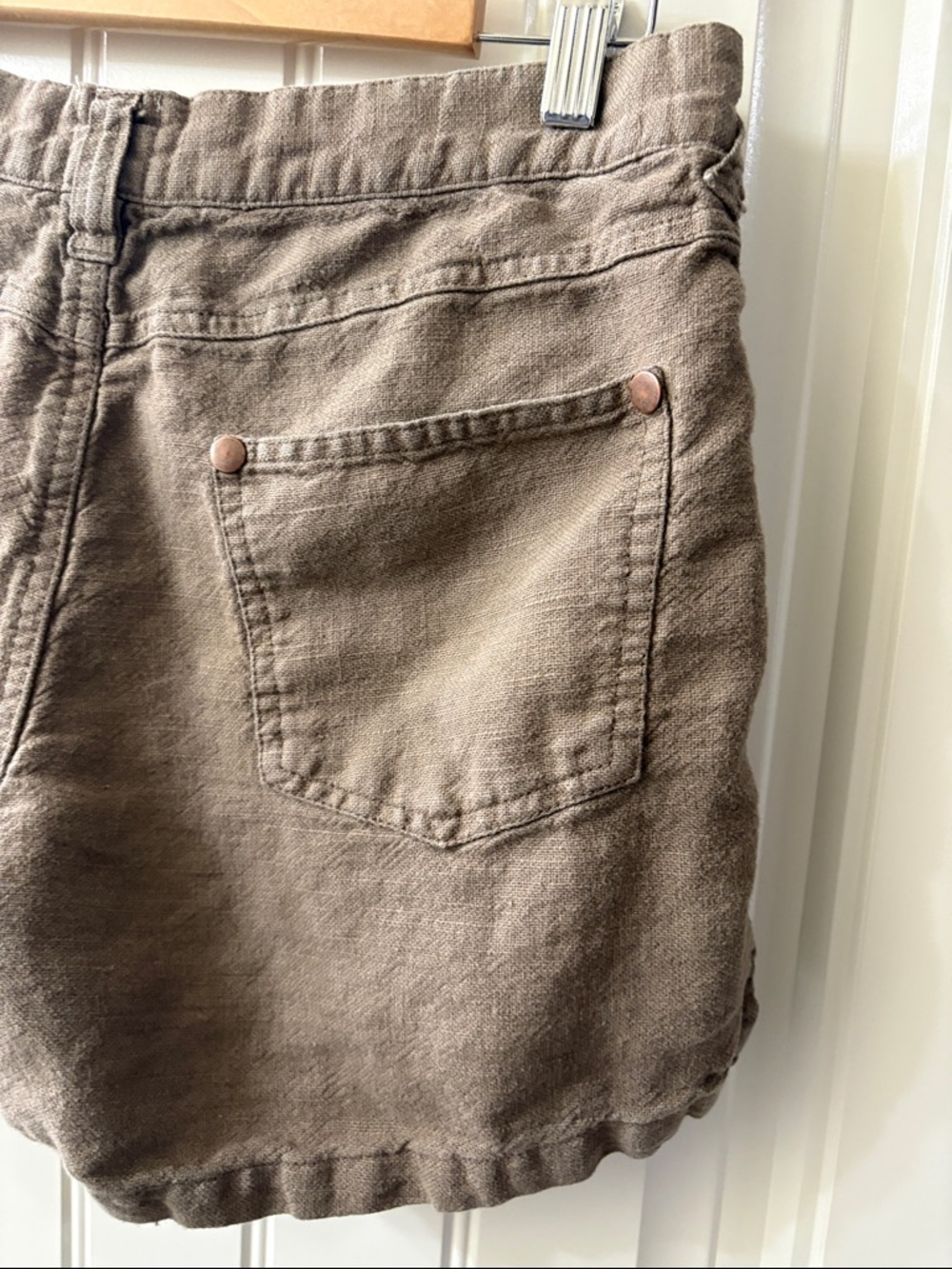 Dylan Women’s Casual‎ green/Brown linen blend Shorts - Picture 9 of 9